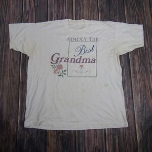 Vintage Simply The Best Grandma Shirt Womens Extra Large Floral Gift 90s Tee
